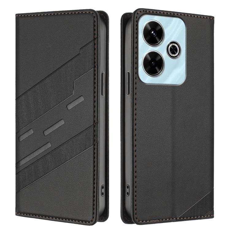 For Redmi 13 4G Embossed Multi-functional Wallet Retro Leather Phone Case