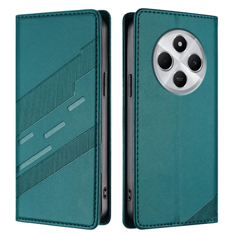 For Redmi 14C Embossed Multi-functional Wallet Retro Leather Phone Case
