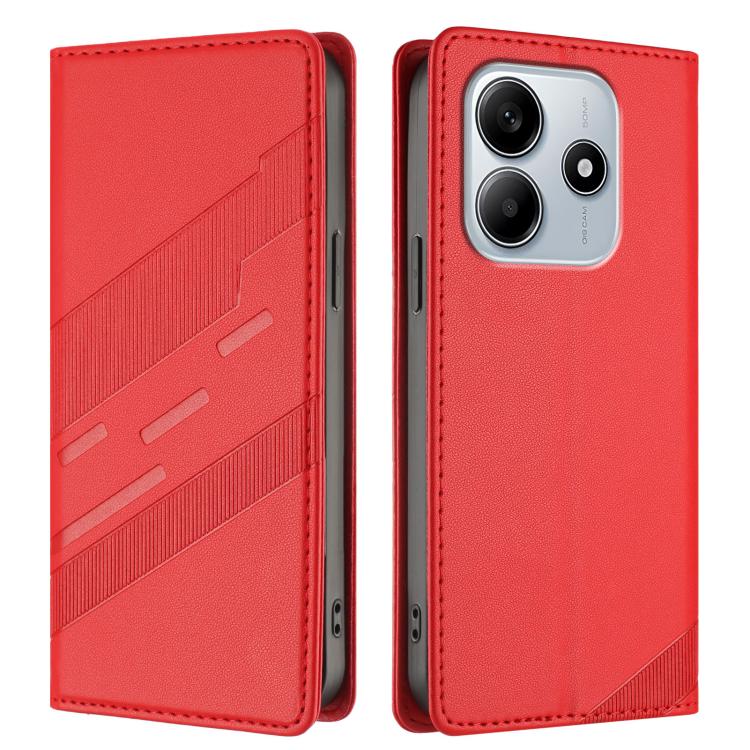 For Redmi Note 14 4G 164.84mm Embossed Multi-functional Wallet Retro Leather Phone Case