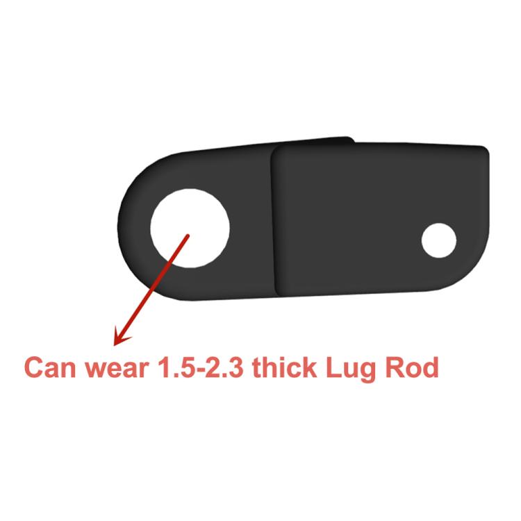 For Amazfit T-Rex Ultra 1 Pair 22mm Metal Watch Band Connector - Black