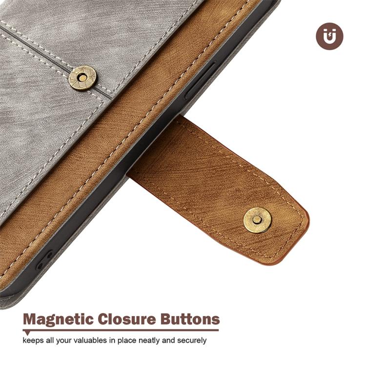 For Redmi Note 14 Pro 4G Color Stitching Skin Feel Leather RFID Blocking Phone Case