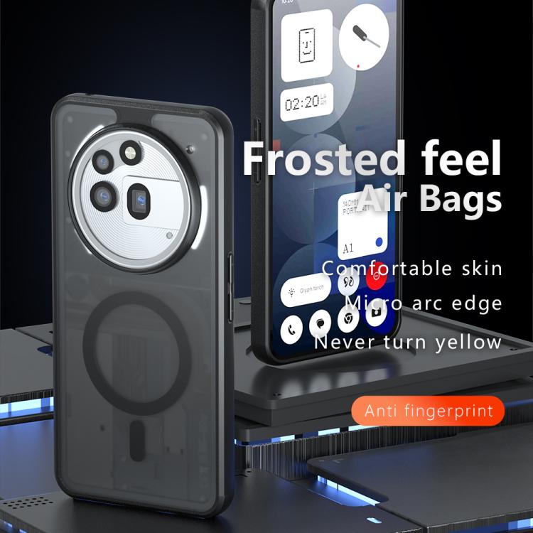 For Nothing Phone 3a Pro Armor MagSafe PC Hybrid TPU Phone Case - Frosted Black
