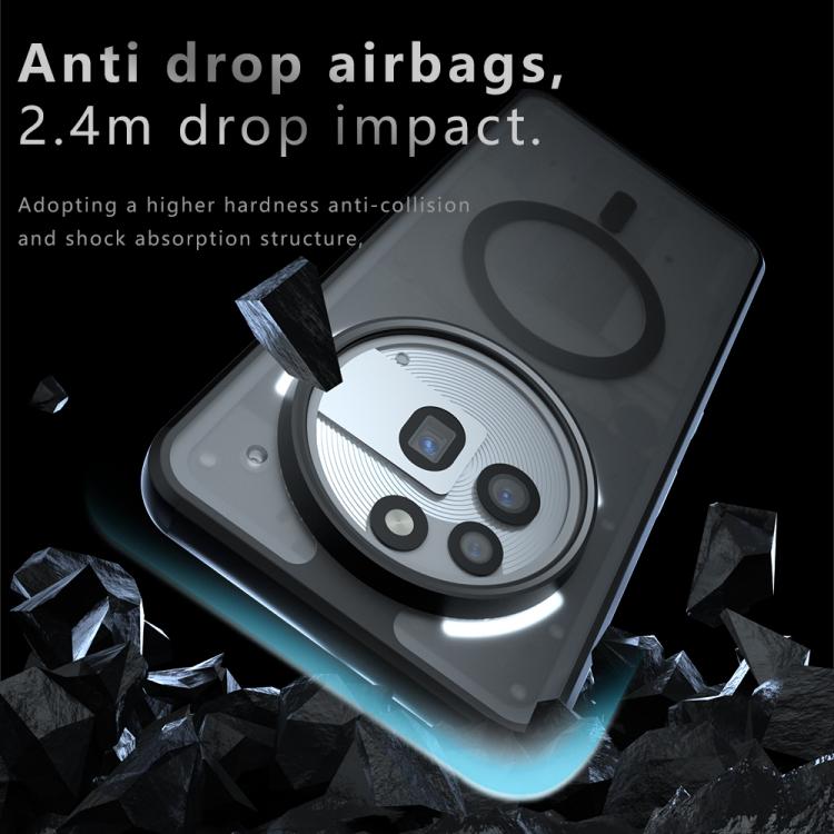 For Nothing Phone 3a Pro Armor MagSafe PC Hybrid TPU Phone Case - Frosted Black