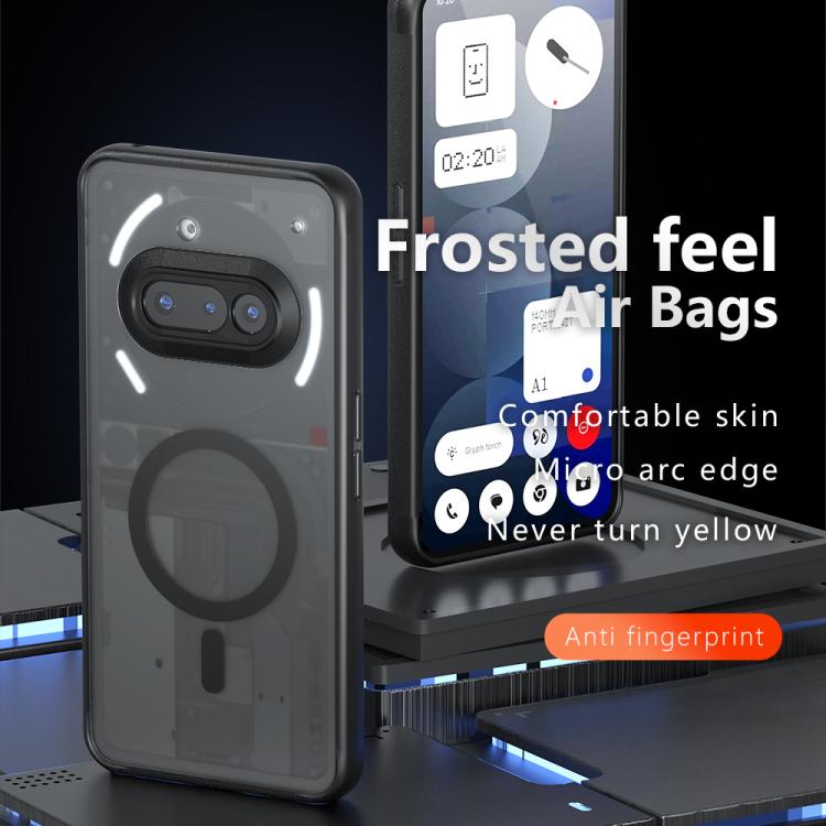 For Nothing Phone 3a Armor MagSafe PC Hybrid TPU Phone Case - Frosted Black