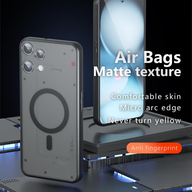 For Nothing Phone 3a Lite Armor MagSafe PC Hybrid TPU Phone Case - Frosted Black