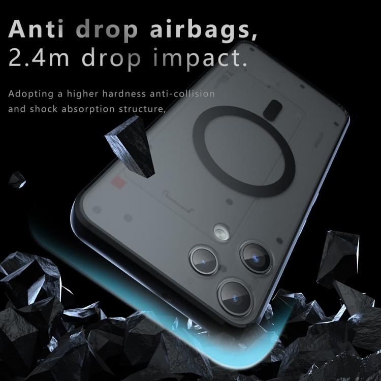 For Nothing Phone 3a Lite Armor MagSafe PC Hybrid TPU Phone Case - Frosted Black