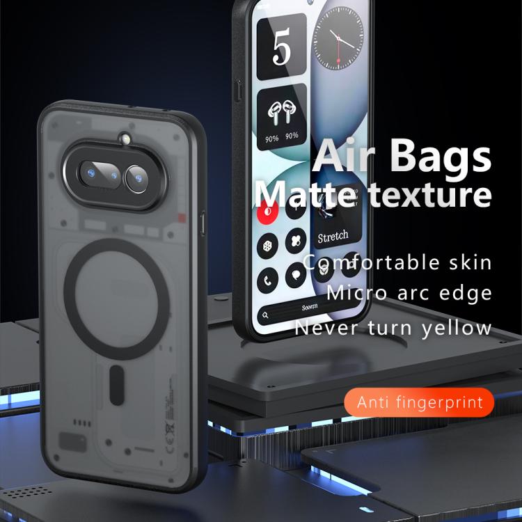 For Nothing Phone 4a Armor MagSafe PC Hybrid TPU Phone Case - Frosted Black