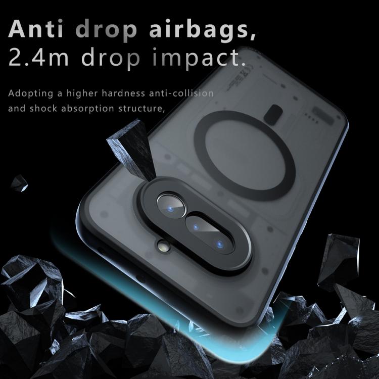 For Nothing Phone 4a Armor MagSafe PC Hybrid TPU Phone Case - Frosted Black