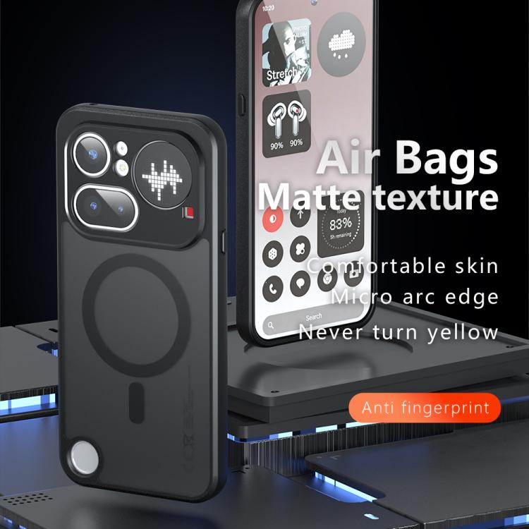 For Nothing Phone 4a Pro Armor MagSafe PC Hybrid TPU Phone Case - Frosted Black