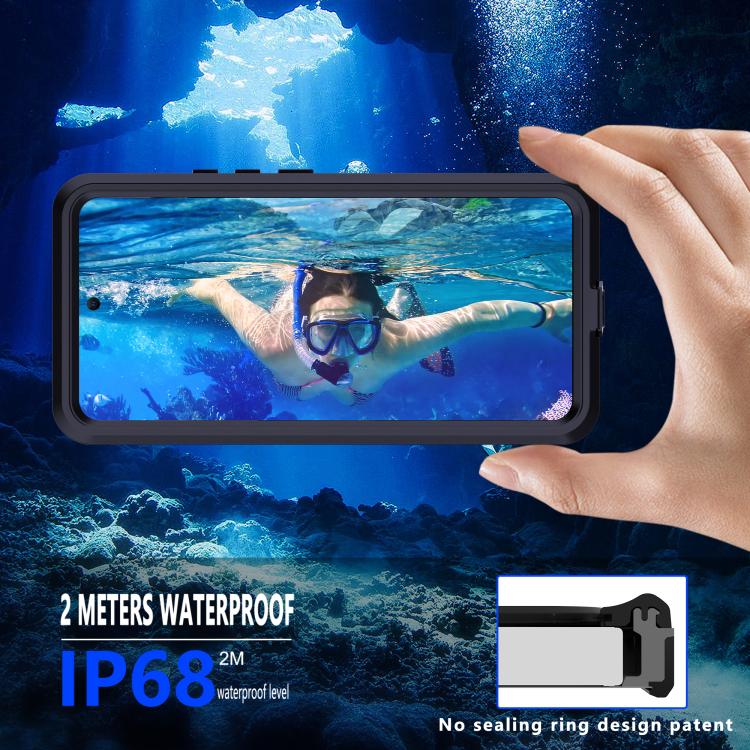 For Redmi Note 14 Pro 5G RedPepper Mars Series IP68 Waterproof Phone Case - Black