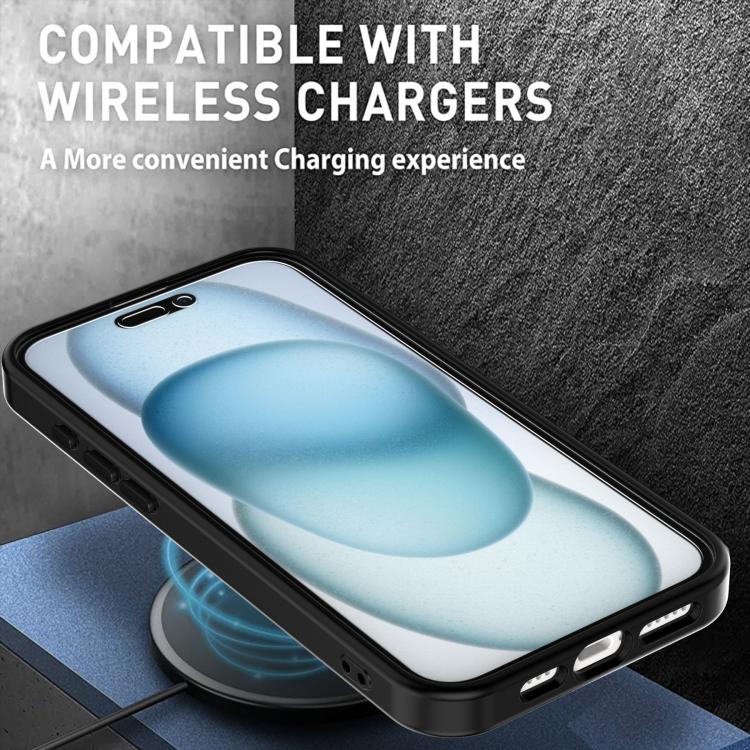 For iPhone 16 Plus MagSafe PC Phone Case with Lens Holder