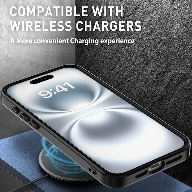 For iPhone 15 Pro Max MagSafe PC Phone Case with Lens Holder