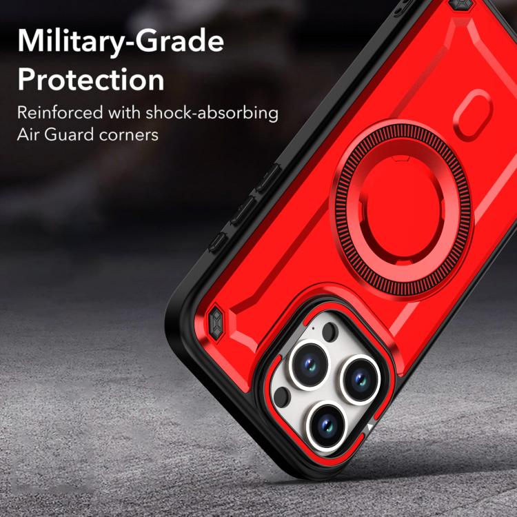 For iPhone 15 Pro Max MagSafe PC Phone Case with Lens Holder