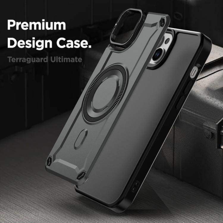 For iPhone 15 Plus / 14 Plus MagSafe PC Phone Case with Lens Holder