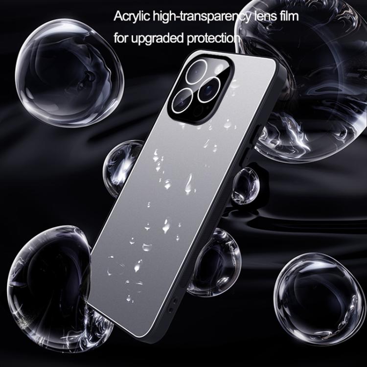 For iPhone 16 Pro Max Ice Aluminum Metal Explosion-proof Frosted Phone Case