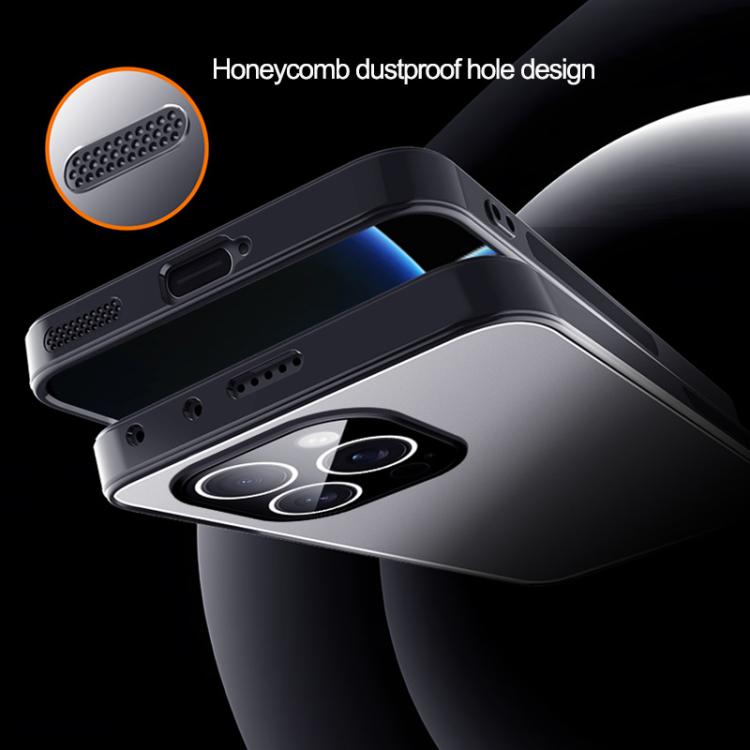 For iPhone 16 Pro Max Ice Aluminum Metal Explosion-proof Frosted Phone Case