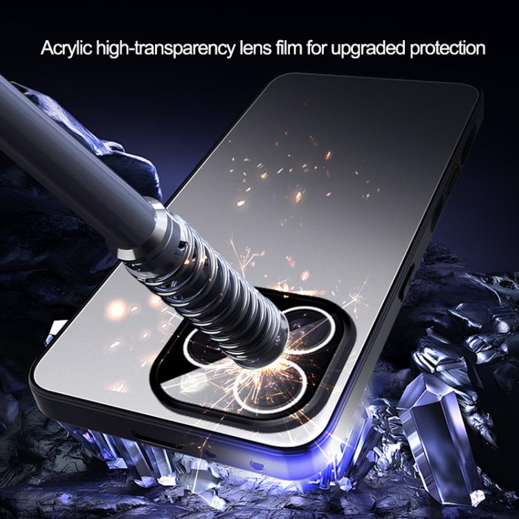 For iPhone 16 Pro Ice Aluminum Metal Explosion-proof Frosted Phone Case
