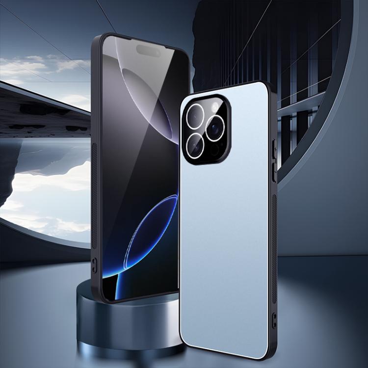 For iPhone 16 Pro Ice Aluminum Metal Explosion-proof Frosted Phone Case