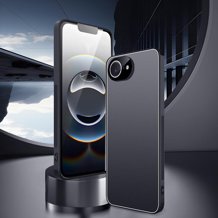 For iPhone 17e / 16e Ice Aluminum Metal Explosion-proof Frosted Phone Case