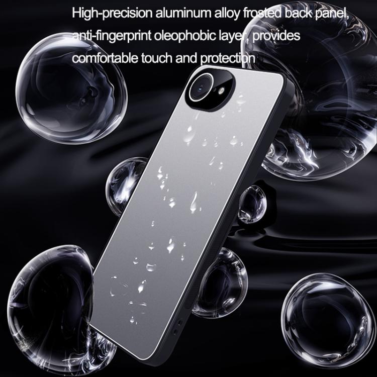 For iPhone 17e / 16e Ice Aluminum Metal Explosion-proof Frosted Phone Case