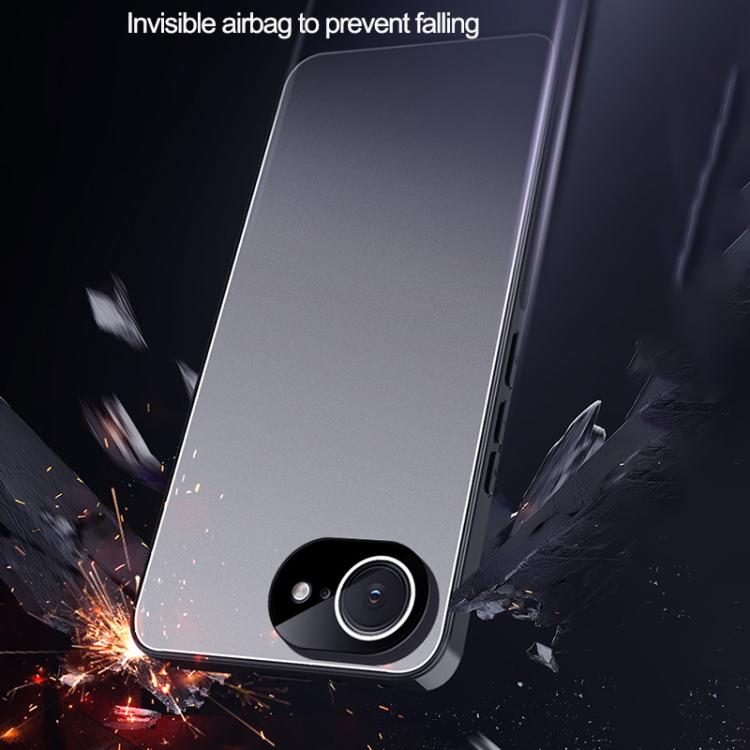 For iPhone 17e / 16e Ice Aluminum Metal Explosion-proof Frosted Phone Case