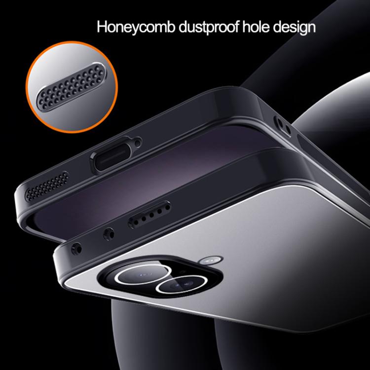 For iPhone 16 Ice Aluminum Metal Explosion-proof Frosted Phone Case