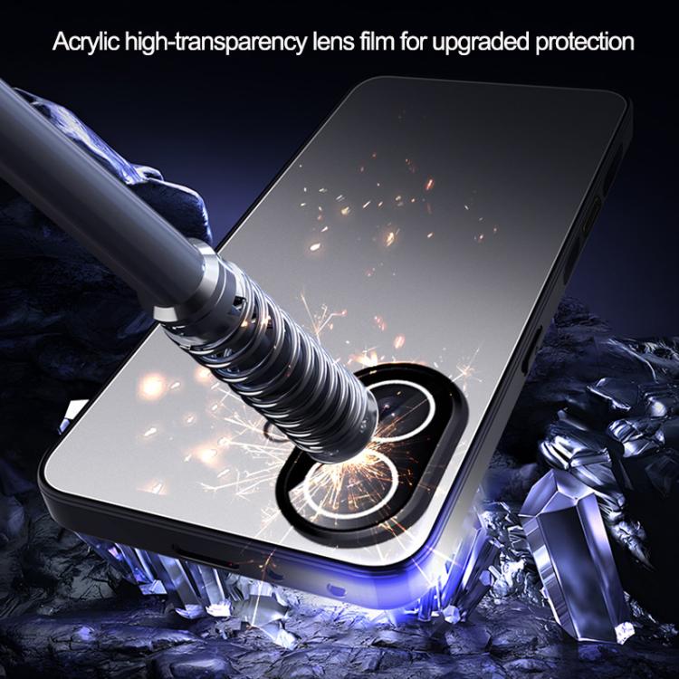 For iPhone 16 Ice Aluminum Metal Explosion-proof Frosted Phone Case