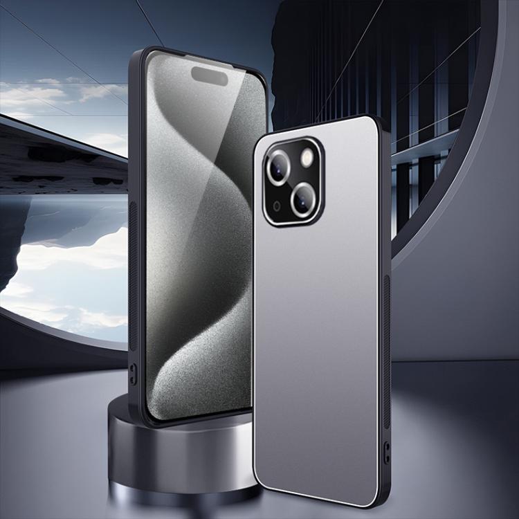 For iPhone 15 Ice Aluminum Metal Explosion-proof Frosted Phone Case