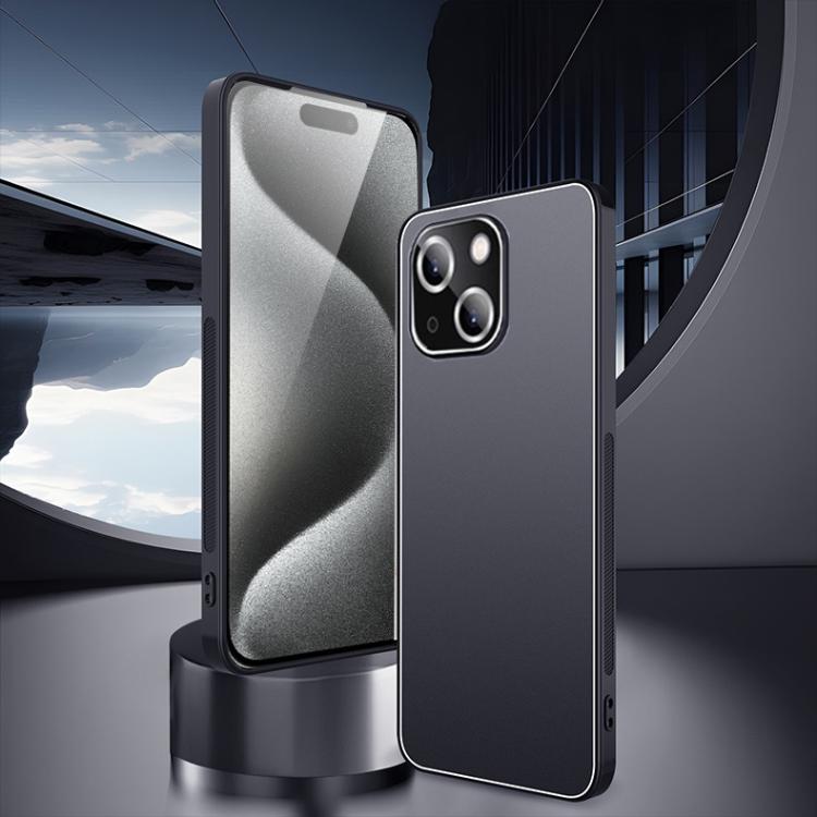 For iPhone 15 Ice Aluminum Metal Explosion-proof Frosted Phone Case