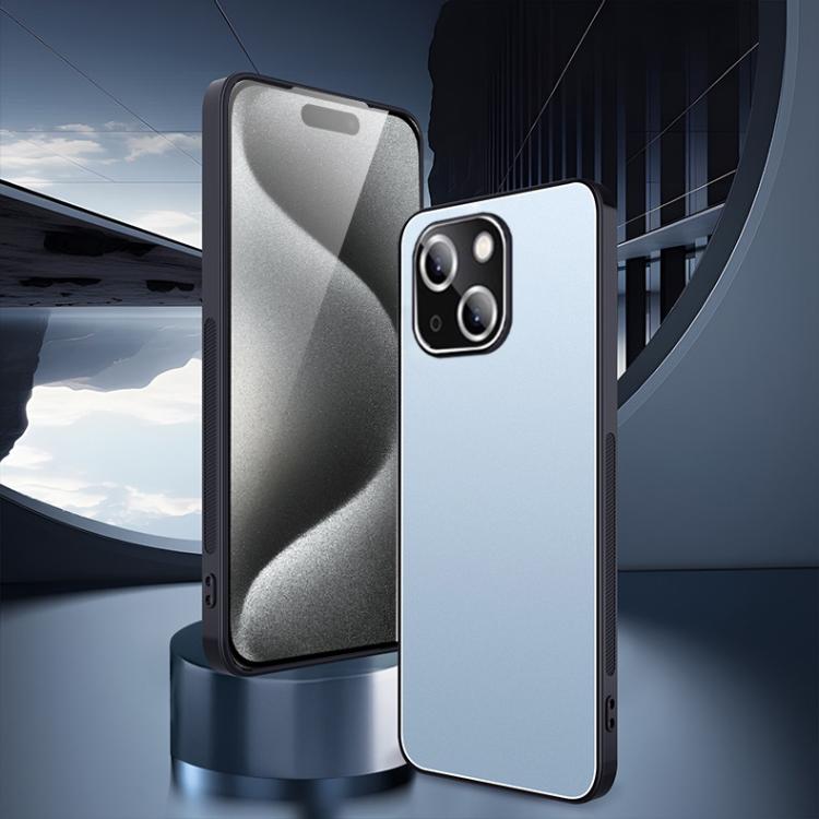 For iPhone 15 Ice Aluminum Metal Explosion-proof Frosted Phone Case