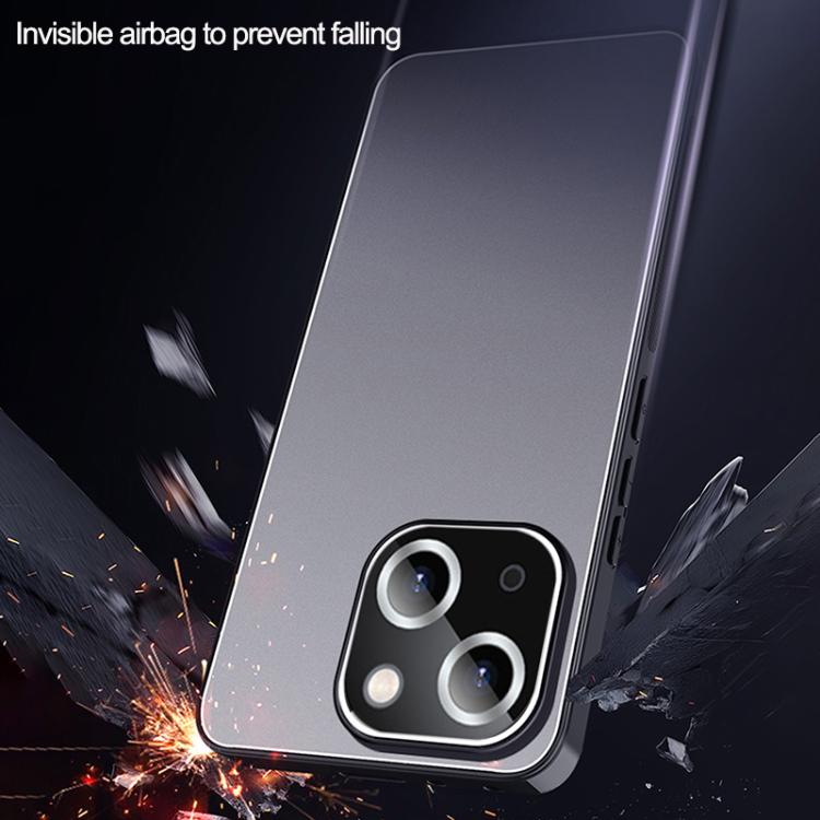 For iPhone 14 Ice Aluminum Metal Explosion-proof Frosted Phone Case