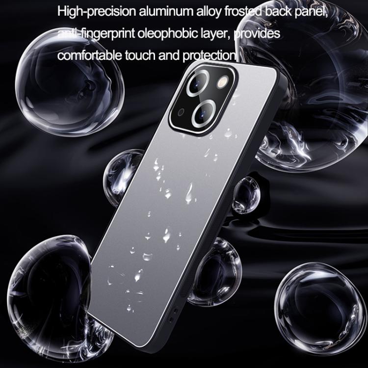 For iPhone 14 Ice Aluminum Metal Explosion-proof Frosted Phone Case