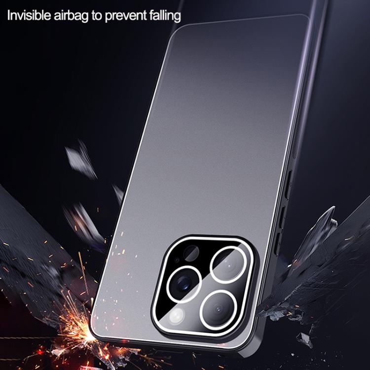 For iPhone 13 Pro Max Ice Aluminum Metal Explosion-proof Frosted Phone Case