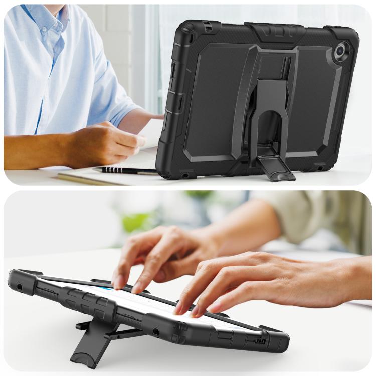 For Lenovo Tab 10.1 TB-311XU/FU Silicone Hydric PC Tablet Case with Shoulder Strap & Holder