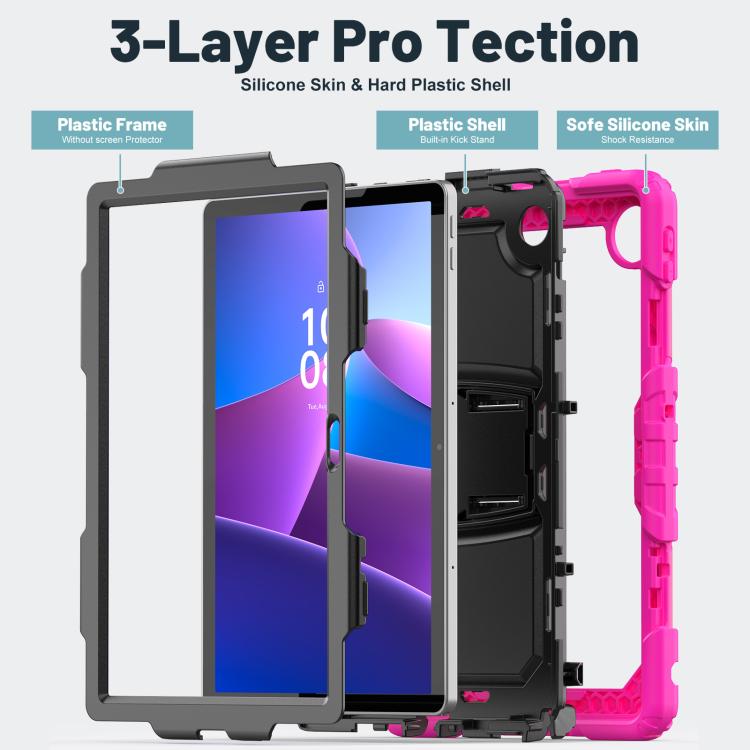 For Lenovo Tab 10.1 TB-311XU/FU Silicone Hydric PC Tablet Case with Shoulder Strap & Holder