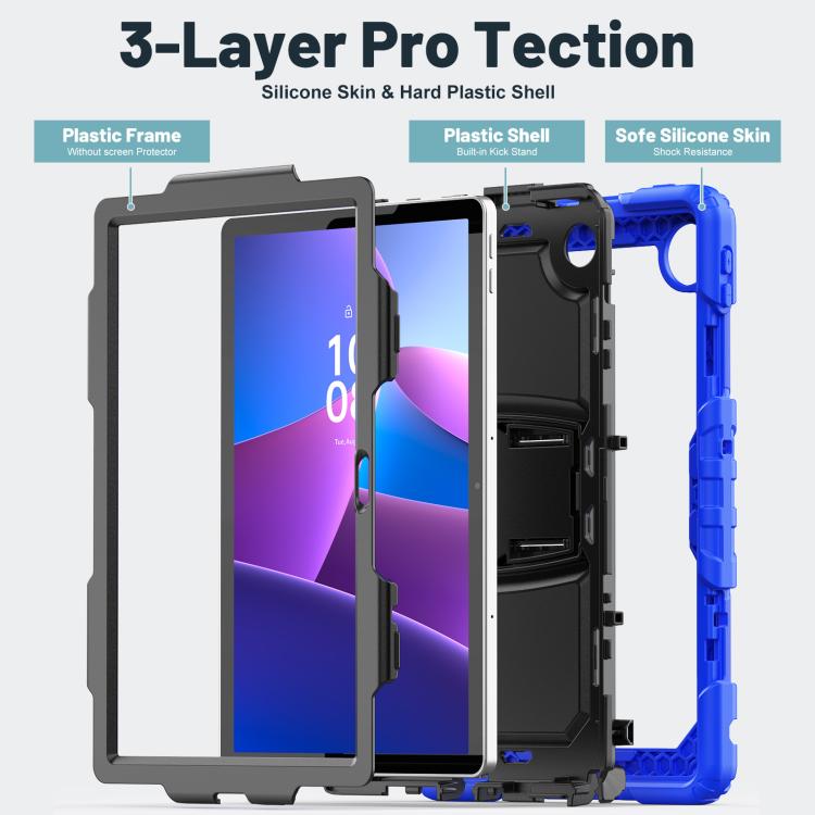 For Lenovo Tab 10.1 TB-311XU/FU Silicone Hydric PC Tablet Case with Shoulder Strap & Holder