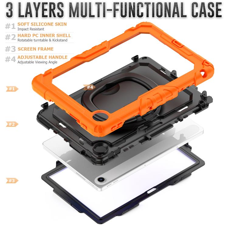 For Lenovo Tab 10.1 TB-311XU/FU D Type Silicone Hybrid PC Tablet Case with Handle Holder