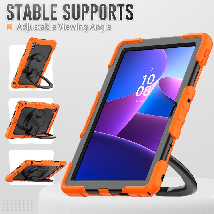 For Lenovo Tab 10.1 TB-311XU/FU D Type Silicone Hybrid PC Tablet Case with Handle Holder