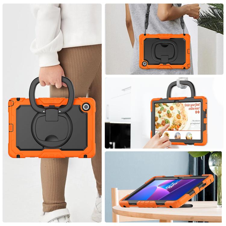 For Lenovo Tab 10.1 TB-311XU/FU D Type Silicone Hybrid PC Tablet Case with Handle Holder