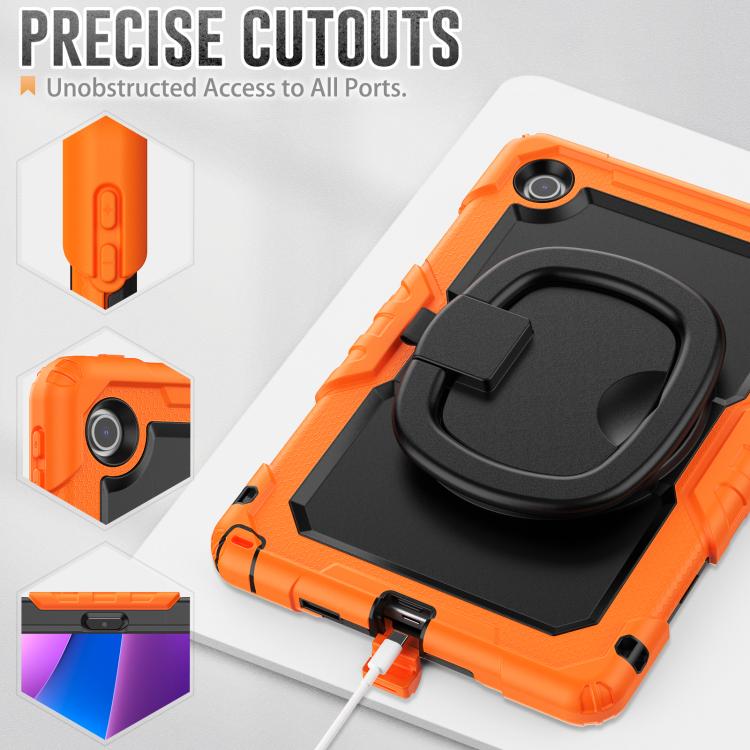 For Lenovo Tab 10.1 TB-311XU/FU D Type Silicone Hybrid PC Tablet Case with Handle Holder