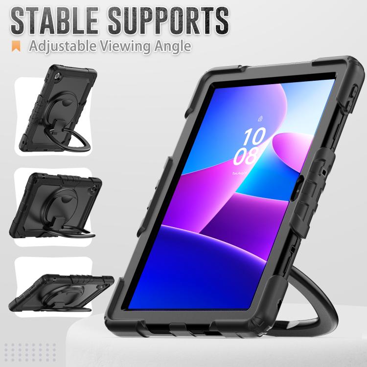 For Lenovo Tab 10.1 TB-311XU/FU D Type Silicone Hybrid PC Tablet Case with Handle Holder