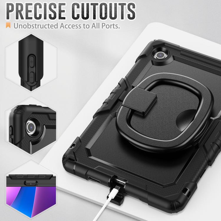 For Lenovo Tab 10.1 TB-311XU/FU D Type Silicone Hybrid PC Tablet Case with Handle Holder
