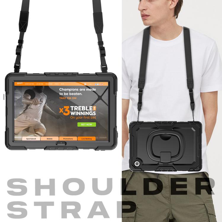 For Lenovo Tab 10.1 TB-311XU/FU D Type Silicone Hybrid PC Tablet Case with Handle Holder