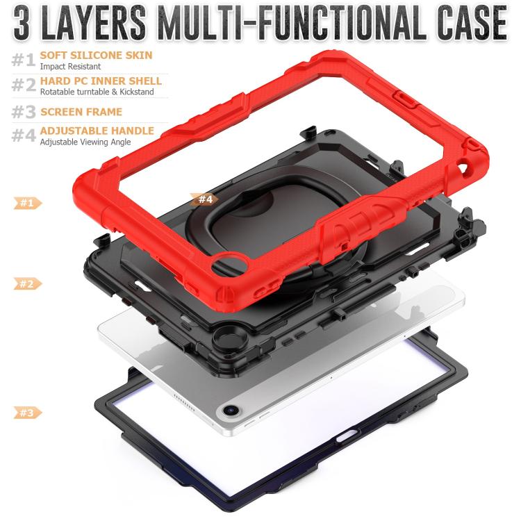 For Lenovo Tab 10.1 TB-311XU/FU D Type Silicone Hybrid PC Tablet Case with Handle Holder