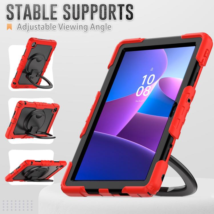 For Lenovo Tab 10.1 TB-311XU/FU D Type Silicone Hybrid PC Tablet Case with Handle Holder