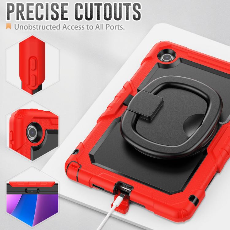 For Lenovo Tab 10.1 TB-311XU/FU D Type Silicone Hybrid PC Tablet Case with Handle Holder