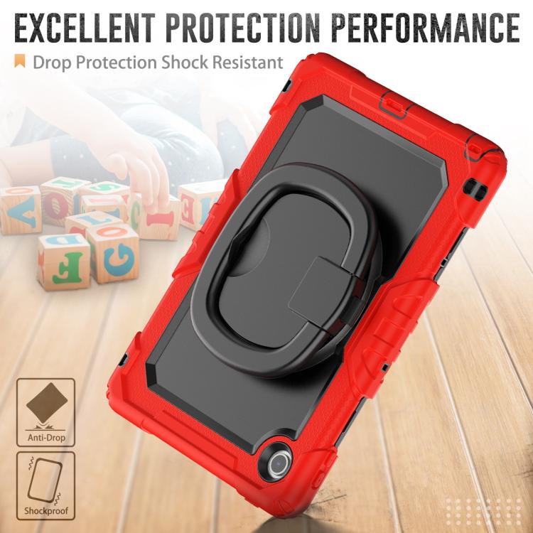 For Lenovo Tab 10.1 TB-311XU/FU D Type Silicone Hybrid PC Tablet Case with Handle Holder