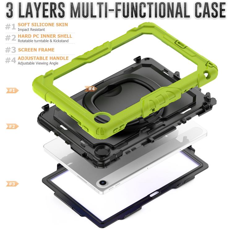 For Lenovo Tab 10.1 TB-311XU/FU D Type Silicone Hybrid PC Tablet Case with Handle Holder
