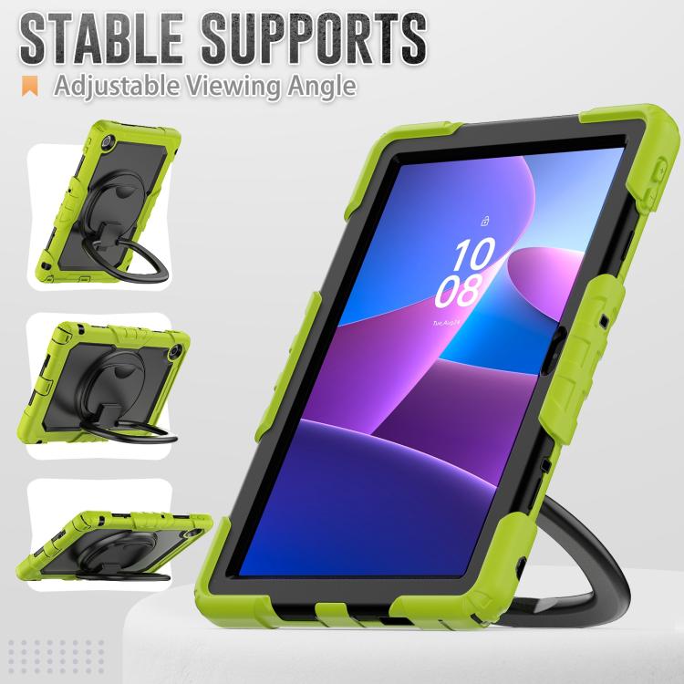 For Lenovo Tab 10.1 TB-311XU/FU D Type Silicone Hybrid PC Tablet Case with Handle Holder