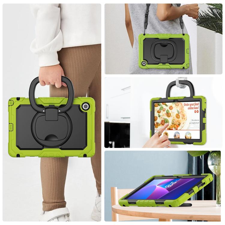 For Lenovo Tab 10.1 TB-311XU/FU D Type Silicone Hybrid PC Tablet Case with Handle Holder